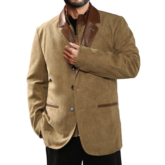 Men's Autumn Vintage Buckskin Jacket