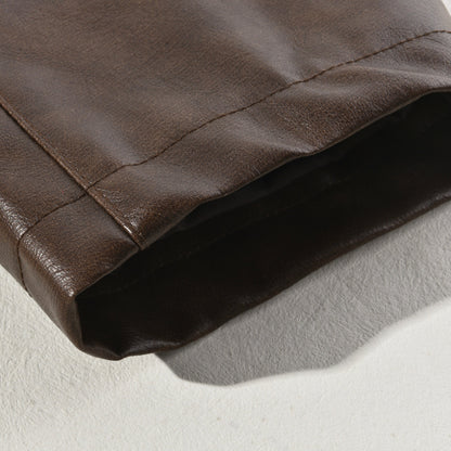 Men's Vintage Zipper PU Leather Jacket