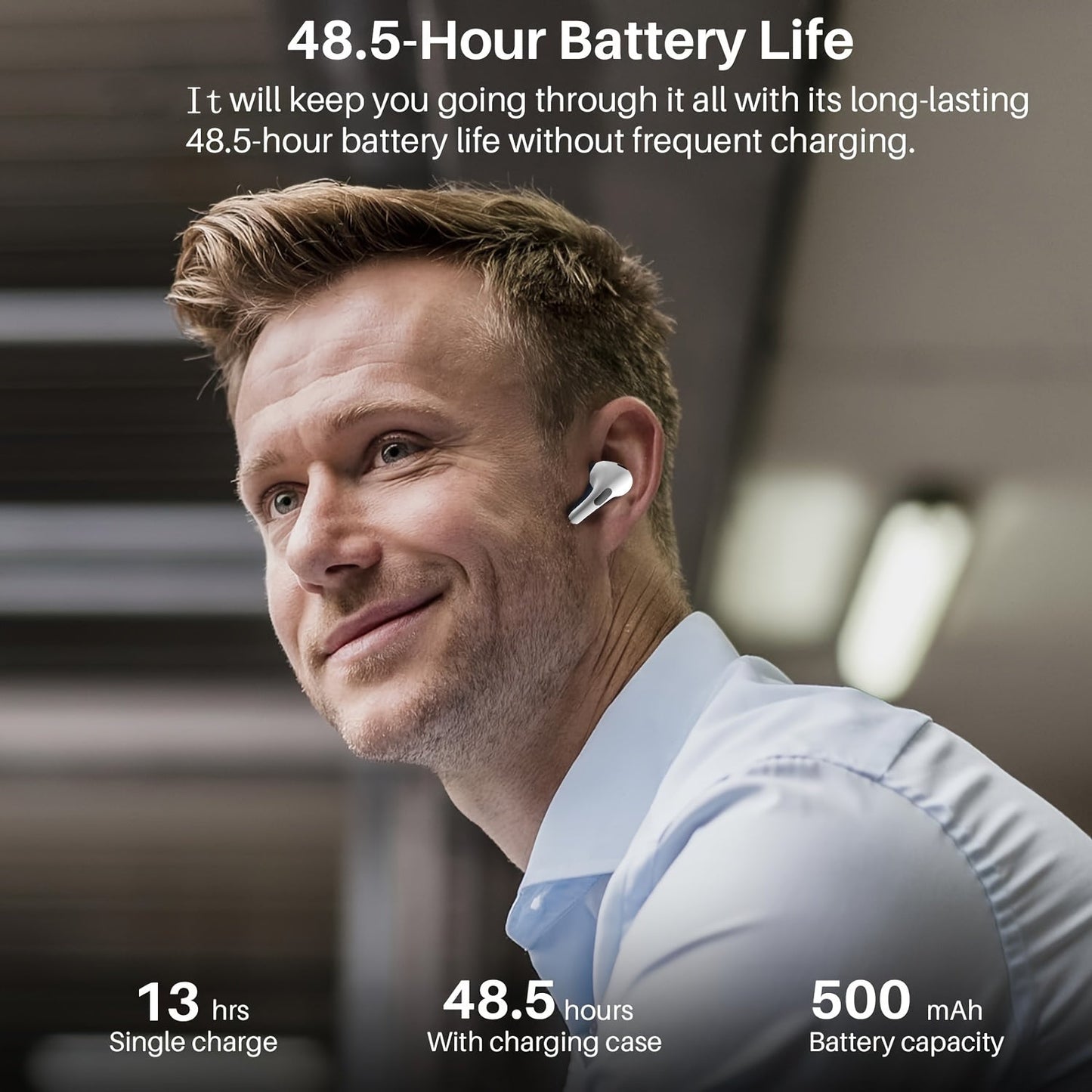 Smart Touch Screen Wireless  Earbuds, True Wireless Earphones Noise Cancelling Earbud