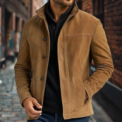 Men's Vintage Suede Single Breasted Jacket