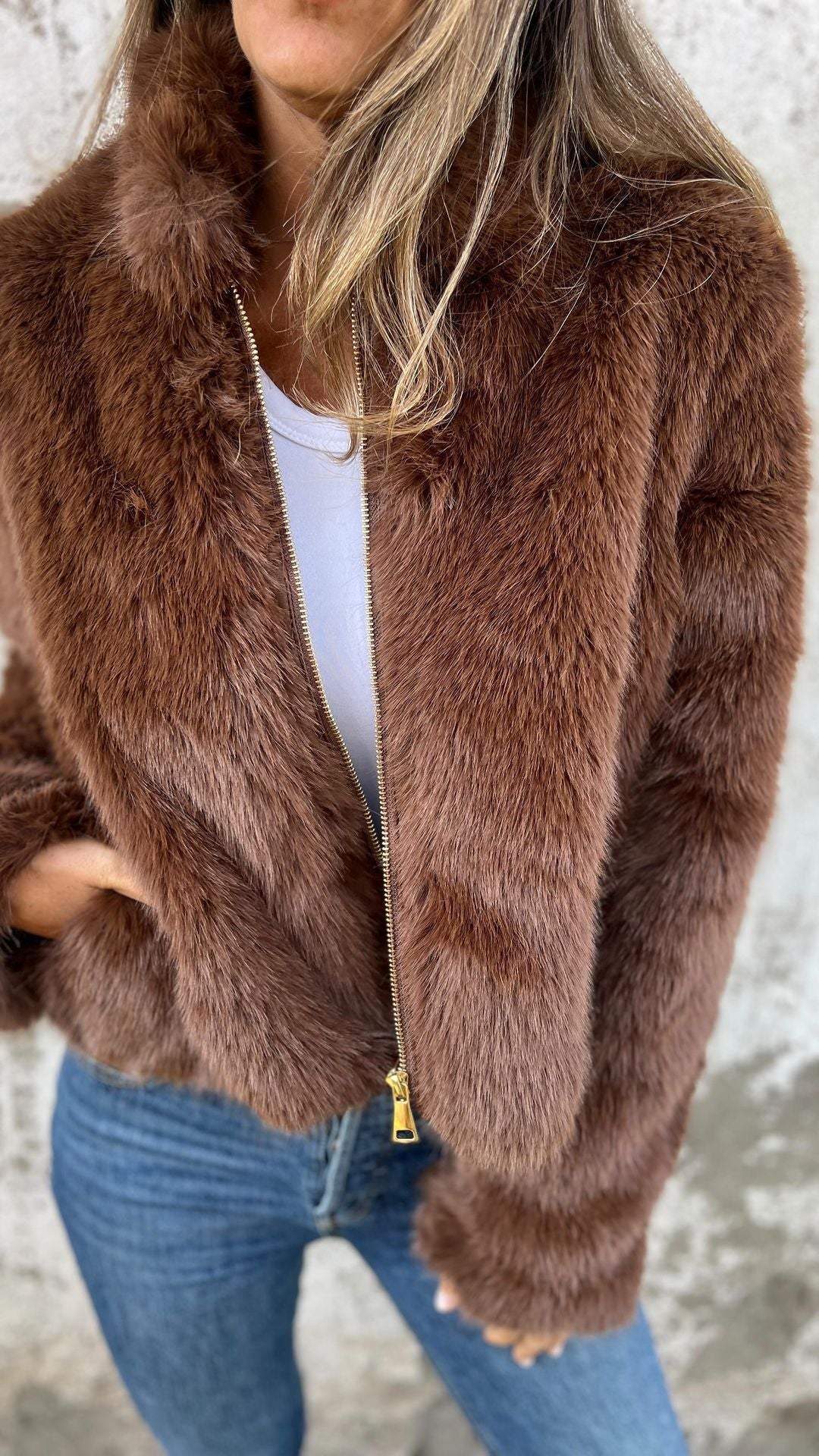 SOFIA - Faux Fur Jacket